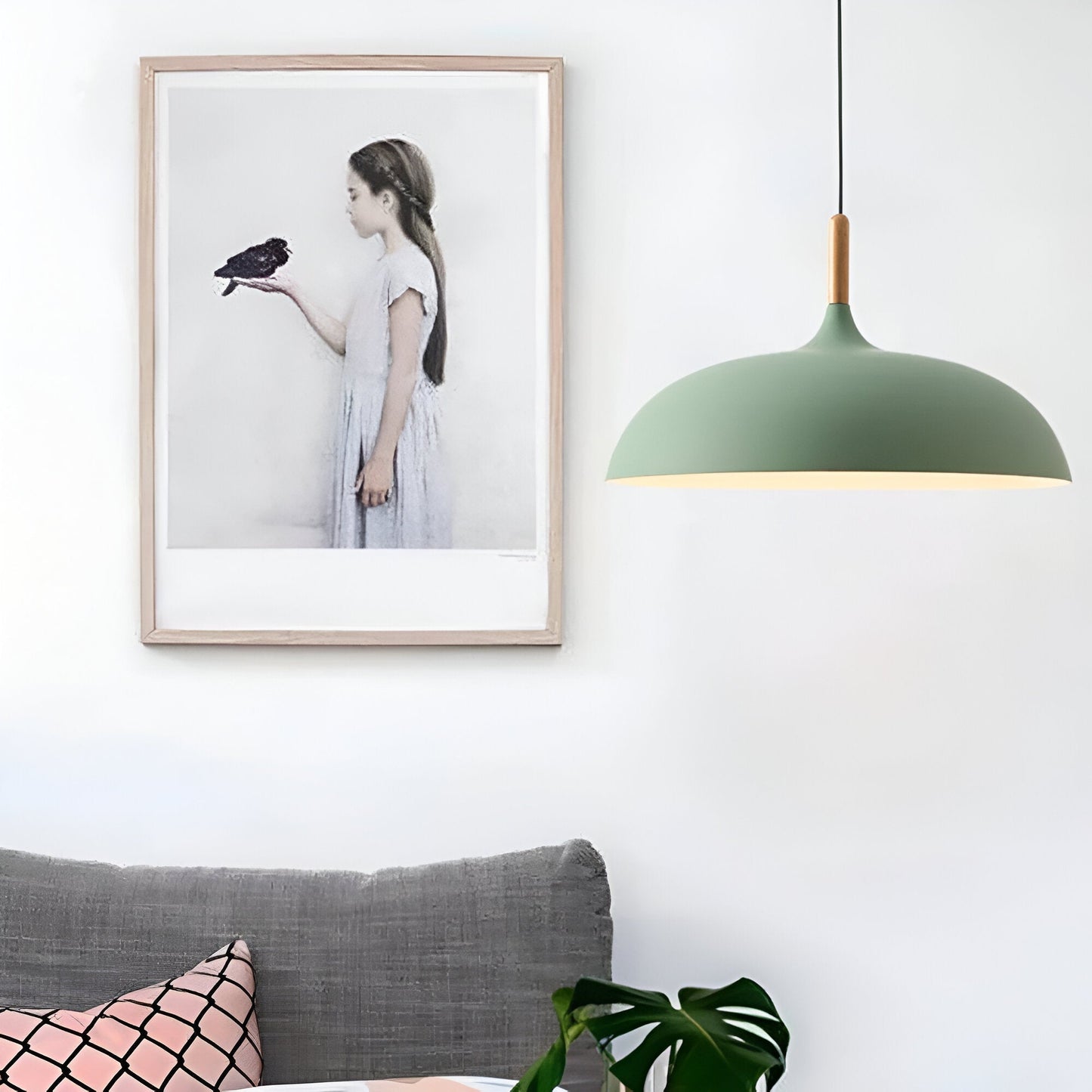 Nordic Wood LED Pendant Light with Japandi Design for Modern Interiors