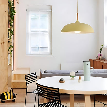 Nordic Wood LED Pendant Light with Japandi Design for Modern Interiors