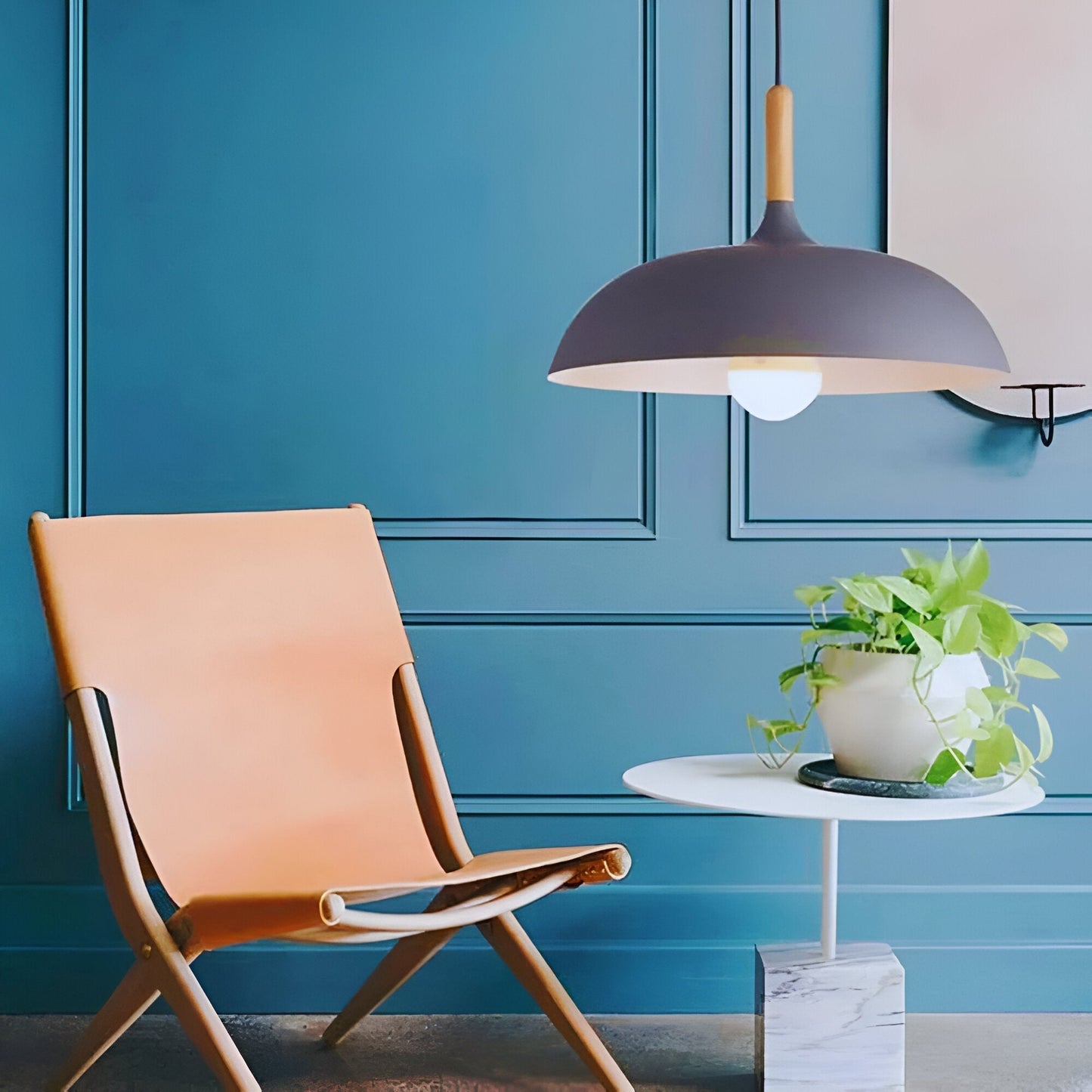 Nordic Wood LED Pendant Light with Japandi Design for Modern Interiors