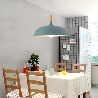 Nordic Wood LED Pendant Light with Japandi Design for Modern Interiors