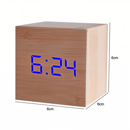Elegant Wooden LED Digital Clock