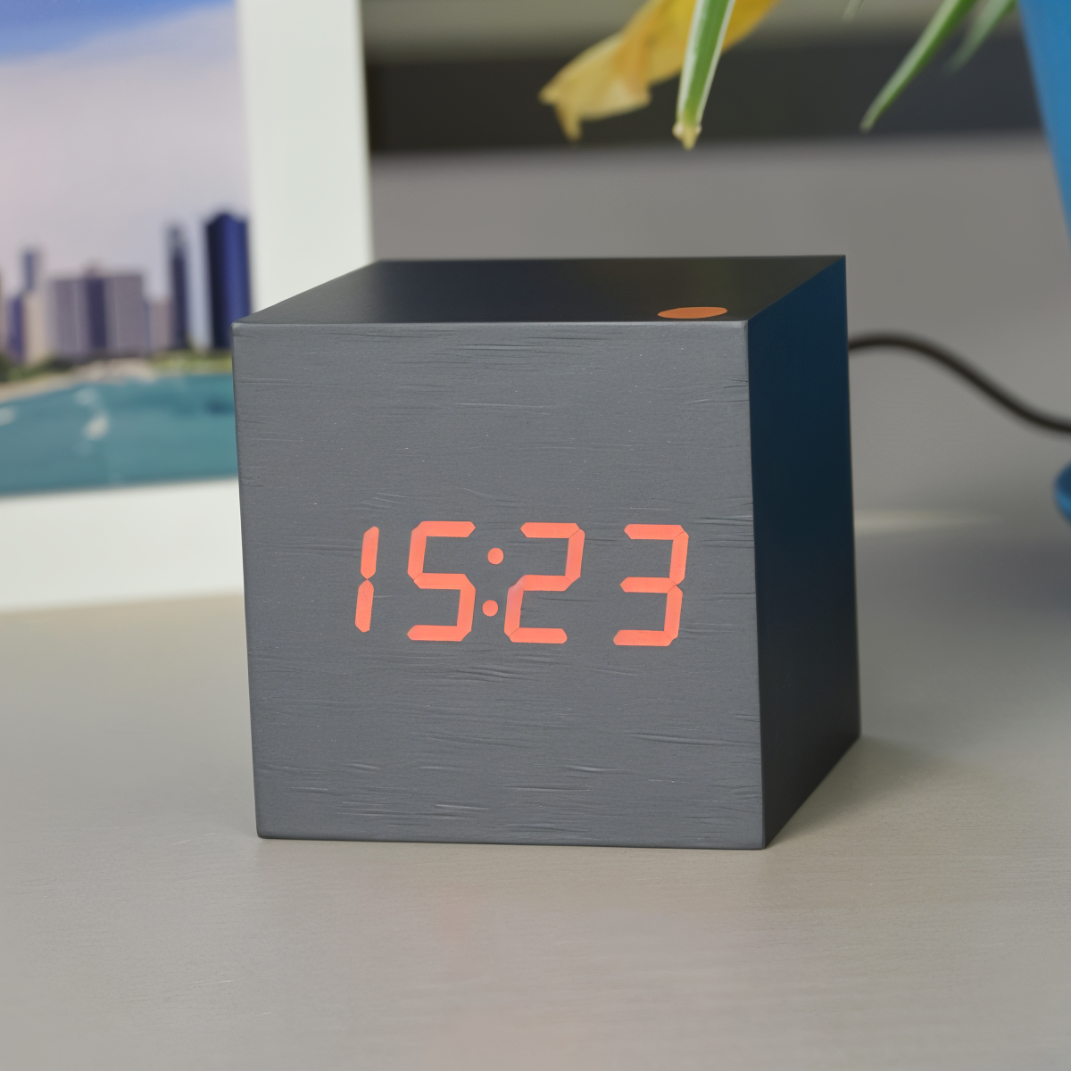 Elegant Wooden LED Digital Clock