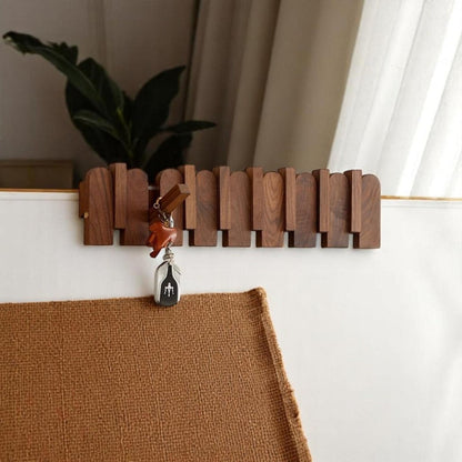 Stylish Wooden Coat Rack with Musical Design
