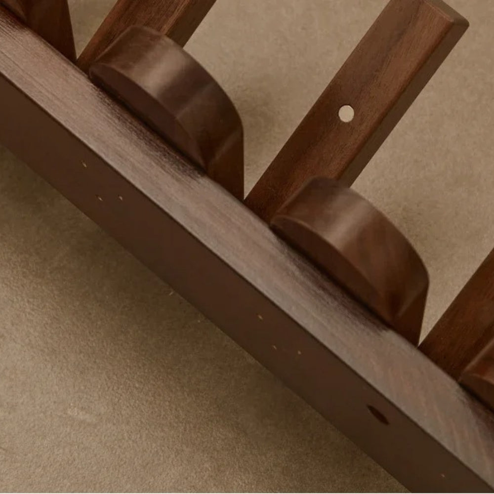 Stylish Wooden Coat Rack with Musical Design