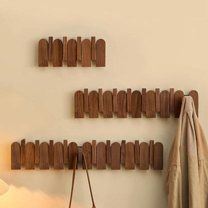 Stylish Wooden Coat Rack with Musical Design