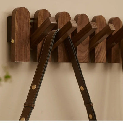 Stylish Wooden Coat Rack with Musical Design