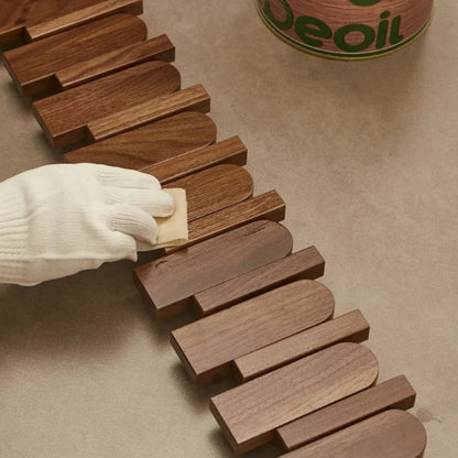 Stylish Wooden Coat Rack with Musical Design