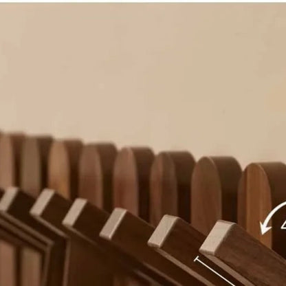 Stylish Wooden Coat Rack with Musical Design