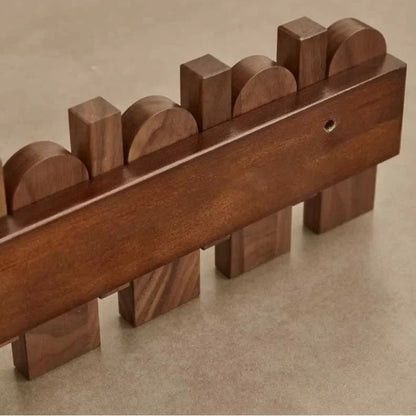 Stylish Wooden Coat Rack with Musical Design