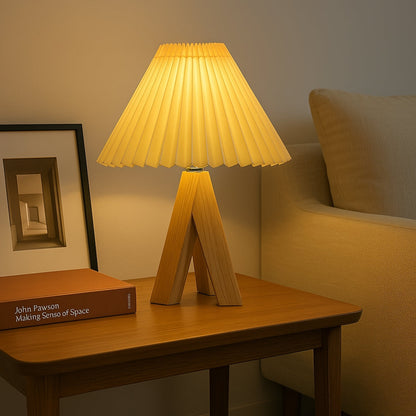 Chic Wooden Tripod USB Lamp for Stylish Spaces