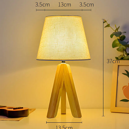 Chic Wooden Tripod USB Lamp for Stylish Spaces