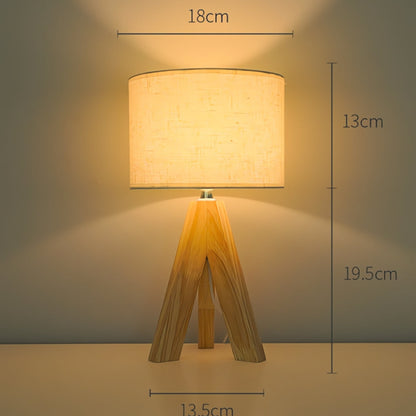 Chic Wooden Tripod USB Lamp for Stylish Spaces