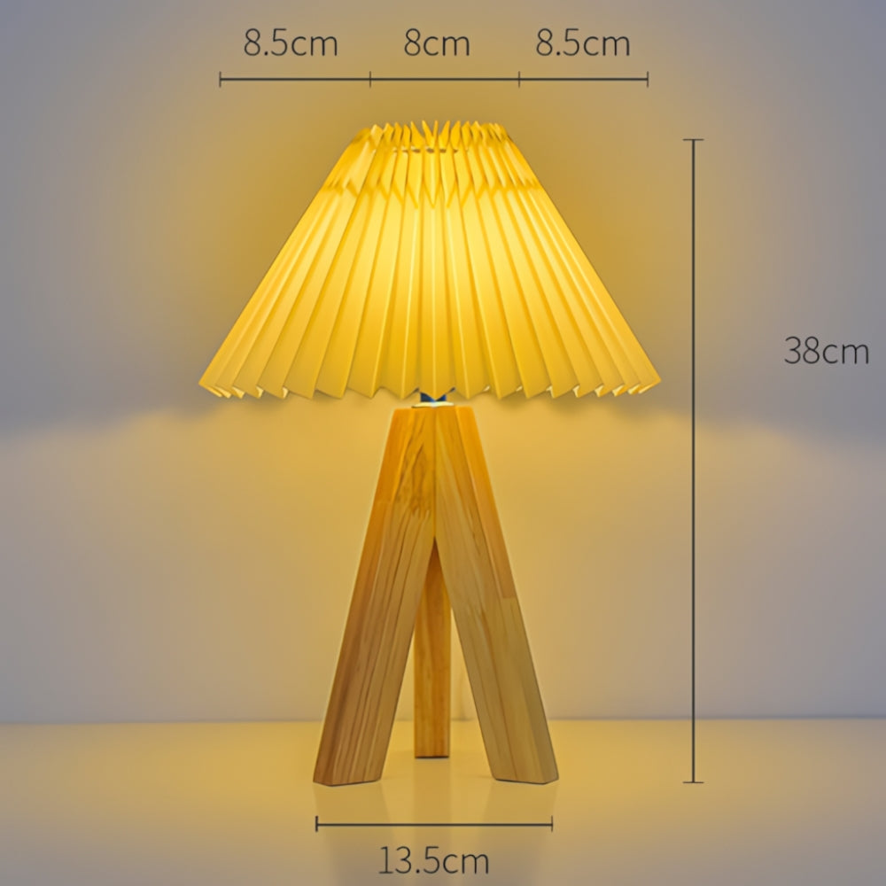 Chic Wooden Tripod USB Lamp for Stylish Spaces