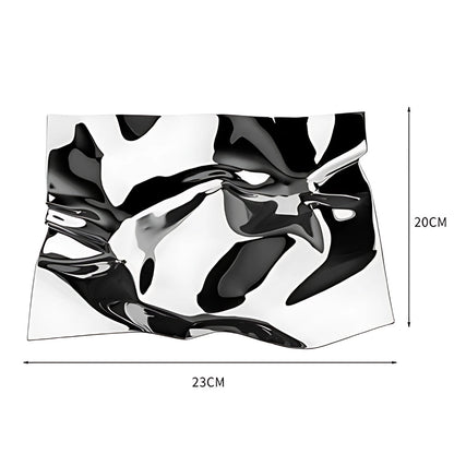 Sleek Textured Stainless Steel Decorative Tray