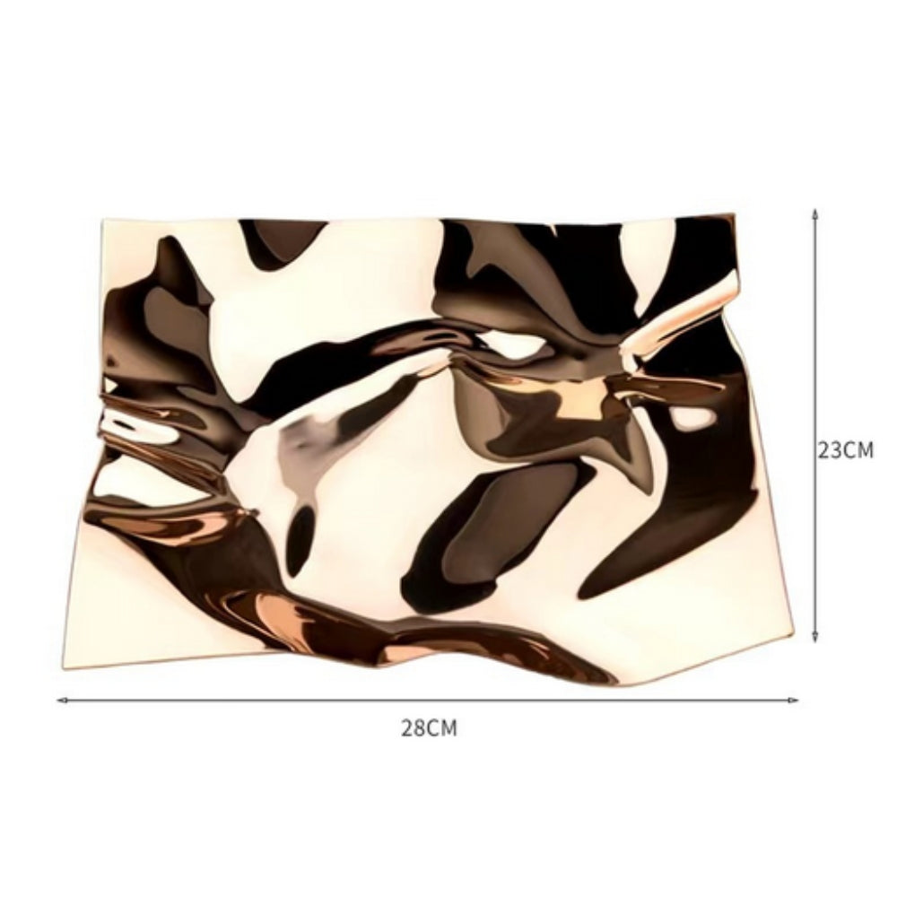 Sleek Textured Stainless Steel Decorative Tray