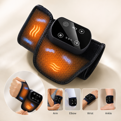Cordless Heated Wrist Brace with Vibration, Adjustable Fit & 5 Heat Settings