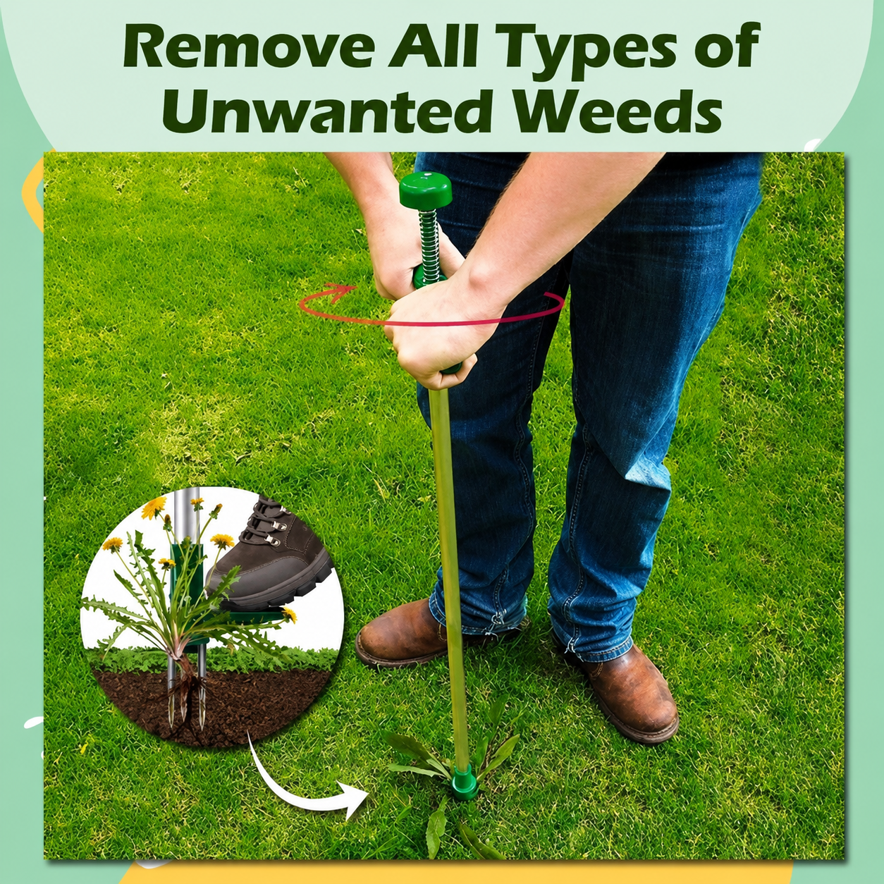 RootRemover Pro | Ergonomic Weeding Tool | Stand Tall