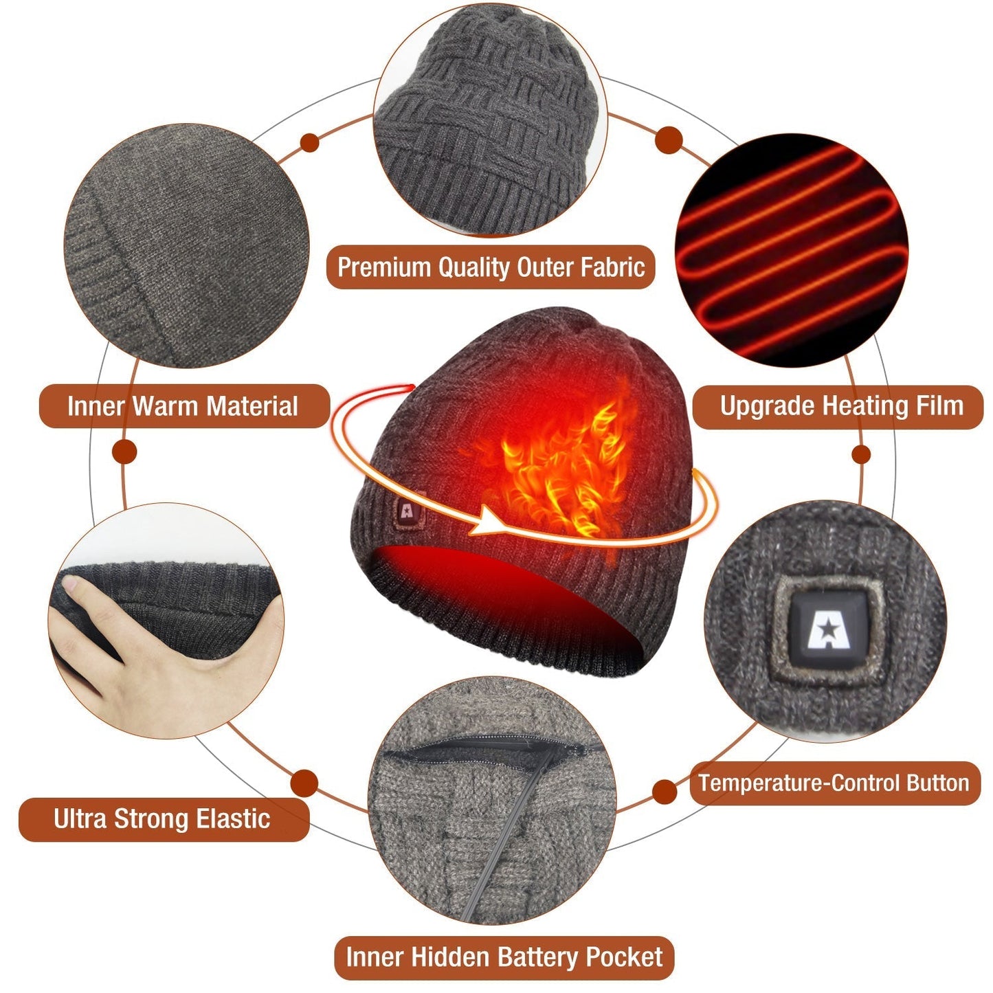 Rechargeable Heated Beanie for Ultimate Warmth