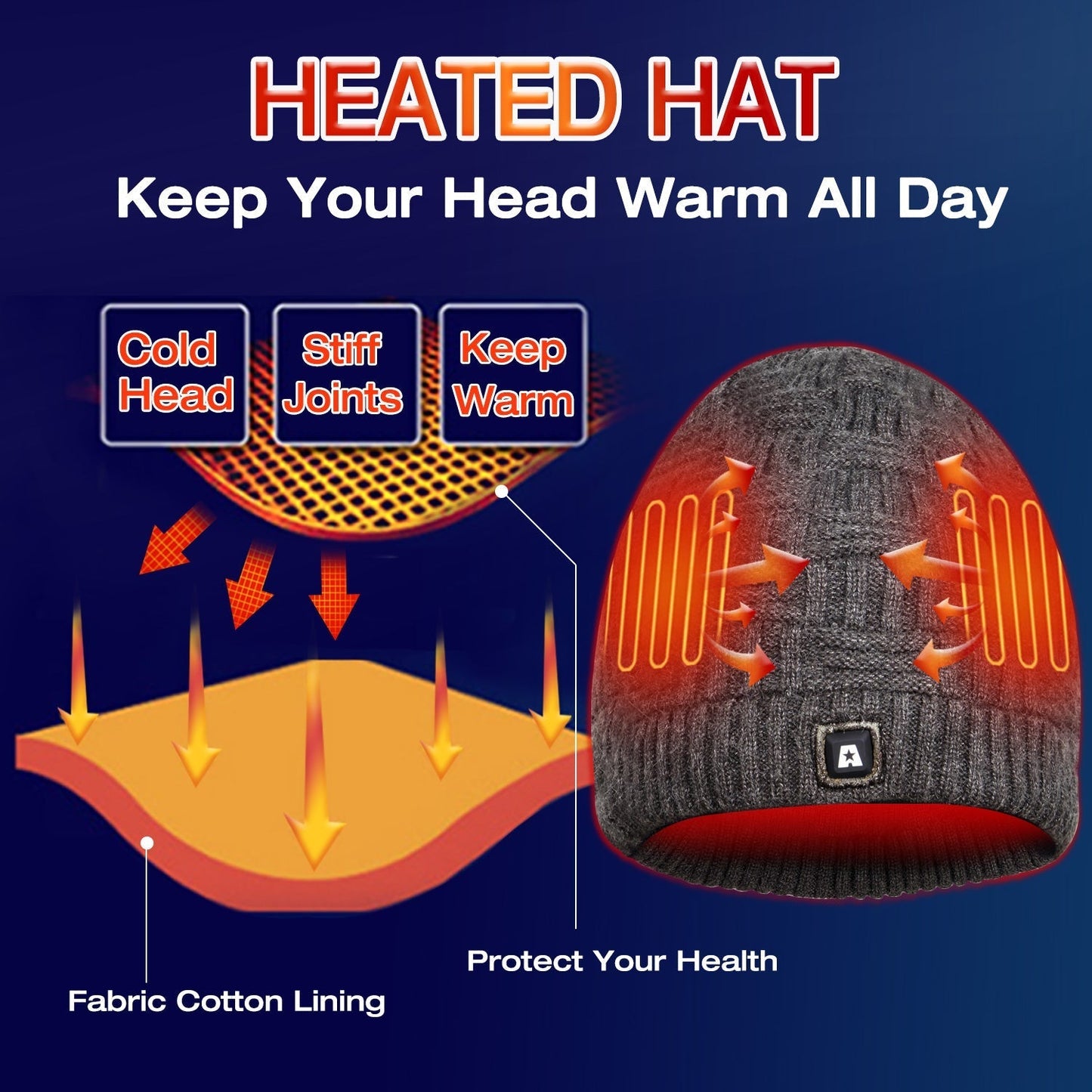 Rechargeable Heated Beanie for Ultimate Warmth