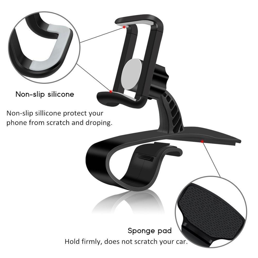 Car Phone Holder with 360° Rotation for Dashboard