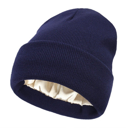 Noor Silk Winter Hat – Wool Blend with Silk for Anti-Frizz Hair Care