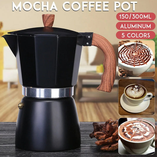 Classic Aluminium Espresso Maker for Stovetop & Outdoor Use