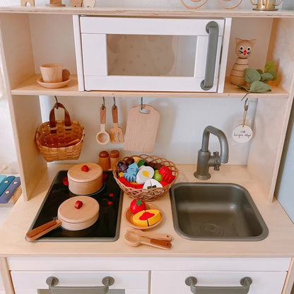 Cooking Playset – Wooden Kitchen Toy for Kids
