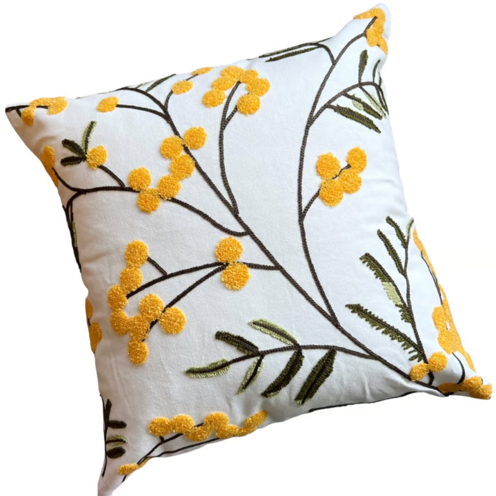 Vibrant Floral Embroidery Pillowcase for Every Room