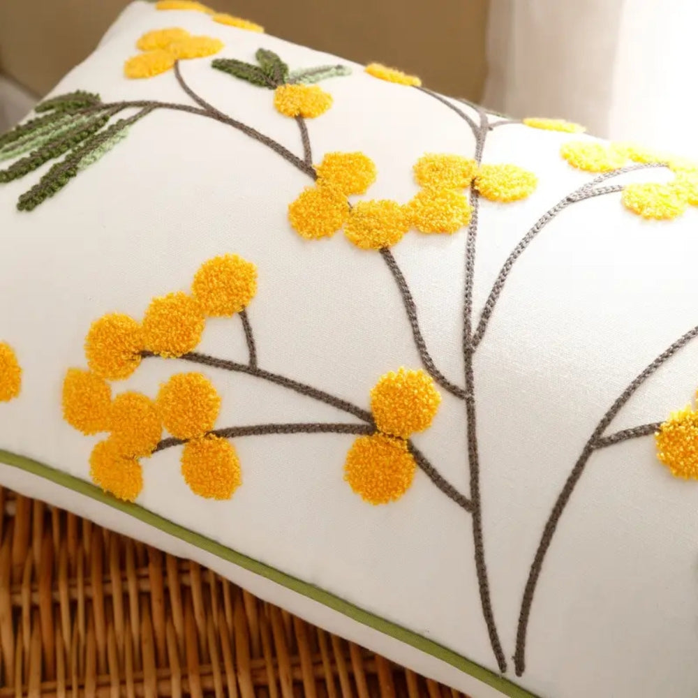 Vibrant Floral Embroidery Pillowcase for Every Room