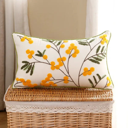 Vibrant Floral Embroidery Pillowcase for Every Room