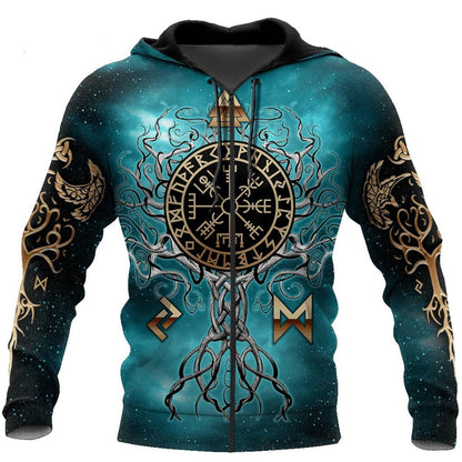 3D Printed Hoodie with Viking Design