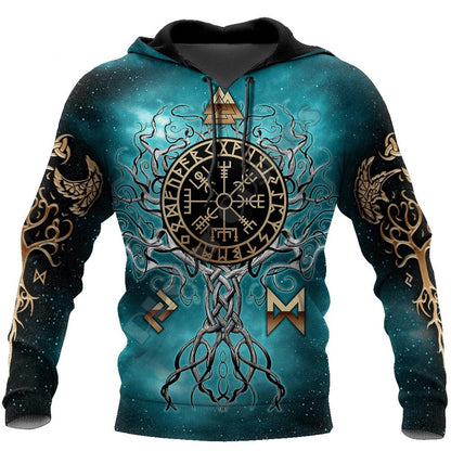 3D Printed Hoodie with Viking Design