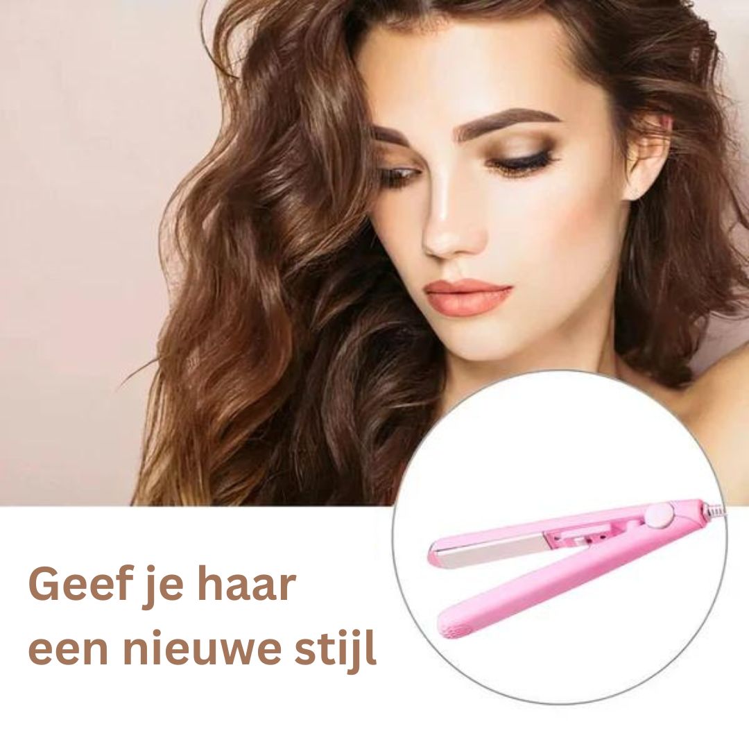 Ceramic Hair Styler for Straight and Curly Styles – Compact Design