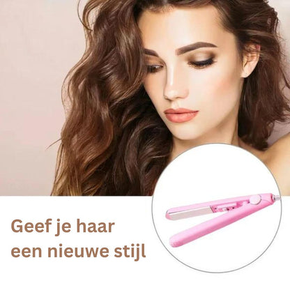 Ceramic Hair Styler for Straight and Curly Styles – Compact Design