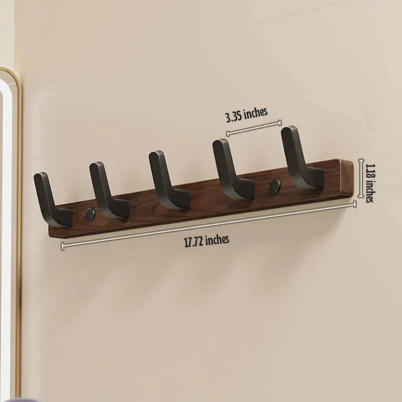 Wall-Mounted Coat Hook with Wood and Metal Holder – Minimalist Design