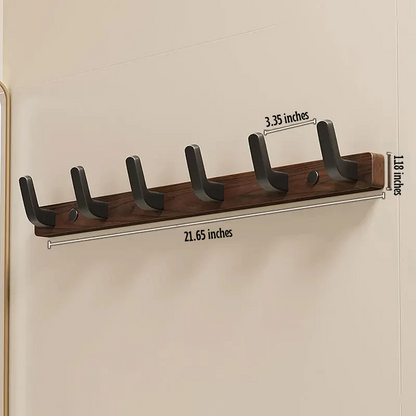 Wall-Mounted Coat Hook with Wood and Metal Holder – Minimalist Design