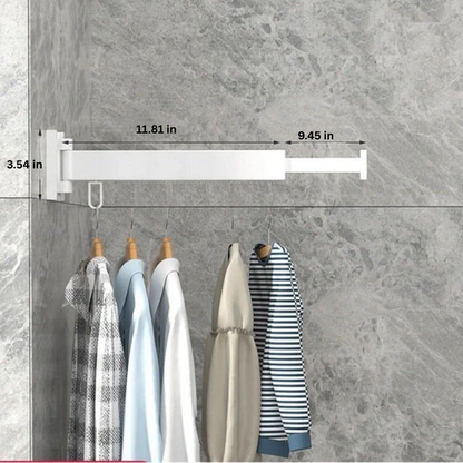 Retractable Cloth Drying Rack for Wall Mounting