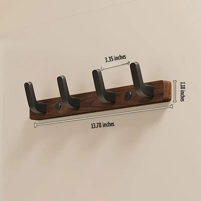 Wall-Mounted Coat Hook with Wood and Metal Holder – Minimalist Design