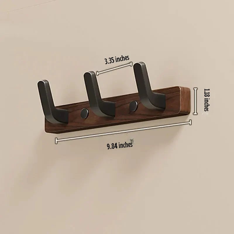 Wall-Mounted Coat Hook with Wood and Metal Holder – Minimalist Design