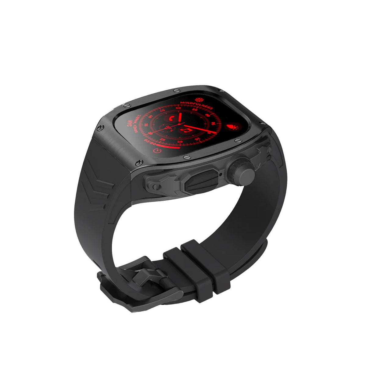 49mm TitanGuard Smartwatch with Sleek Steel and Polymer Design