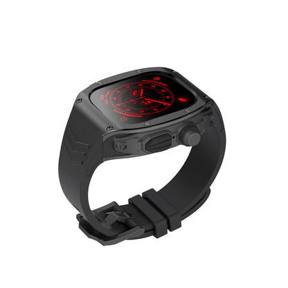 49mm TitanGuard Smartwatch with Sleek Steel and Polymer Design
