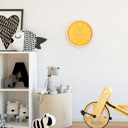3D Wall Clock with Minimalist Tick Marks Design