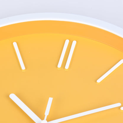 3D Wall Clock with Minimalist Tick Marks Design