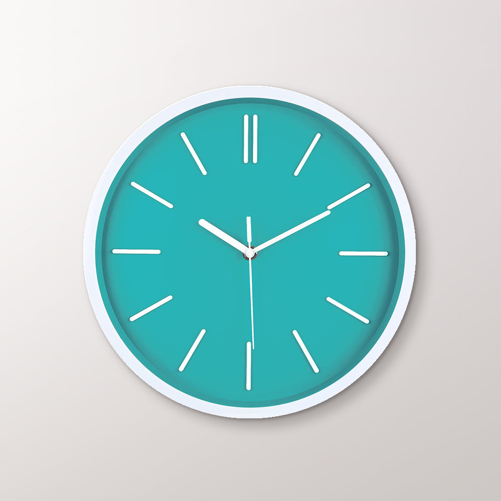 3D Wall Clock with Minimalist Tick Marks Design