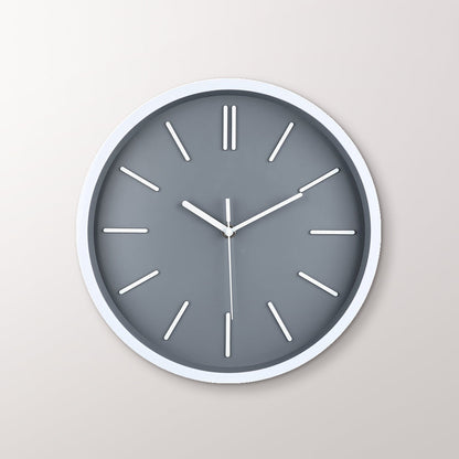 3D Wall Clock with Minimalist Tick Marks Design