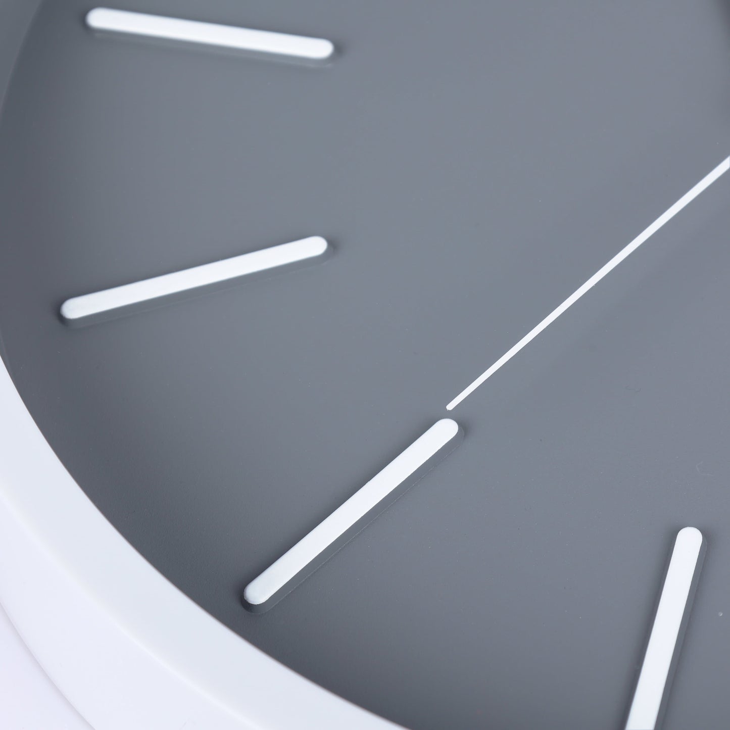 3D Wall Clock with Minimalist Tick Marks Design