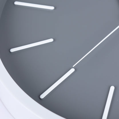 3D Wall Clock with Minimalist Tick Marks Design