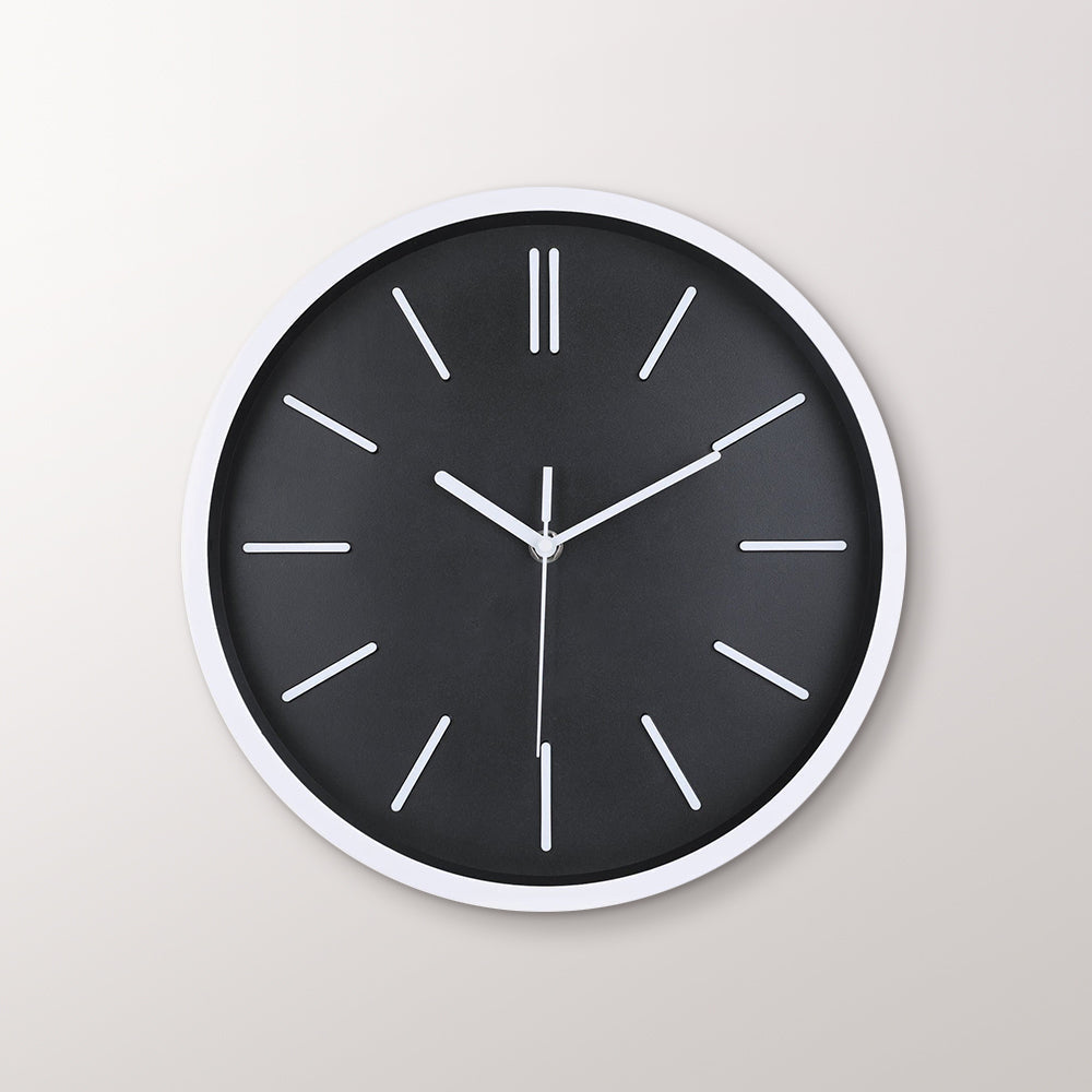3D Wall Clock with Minimalist Tick Marks Design