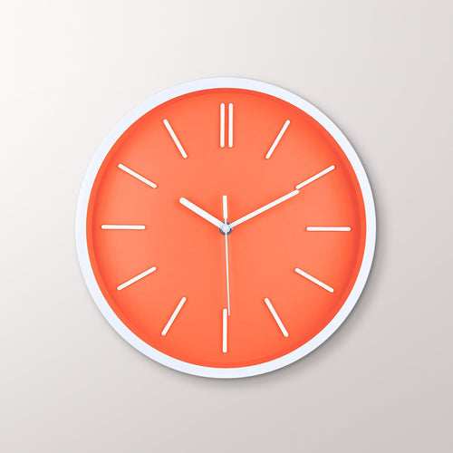 3D Wall Clock with Minimalist Tick Marks Design