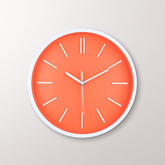 3D Wall Clock with Minimalist Tick Marks Design